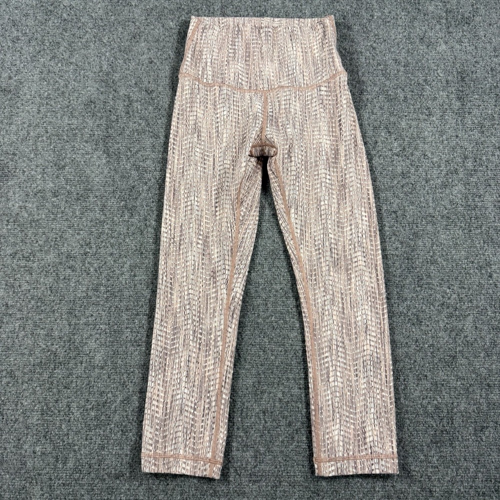 Lululemon Wunder Under Crop Leggings Womens 4 Full On Luon Jacquard